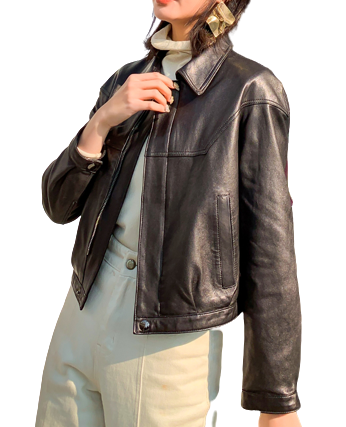 Harlow Womens Black Leather Jacket