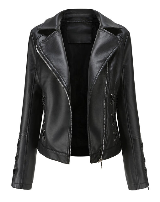 Odele Womens Black Leather Jacket