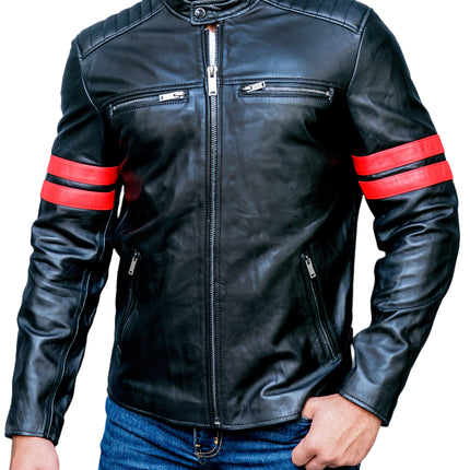 Schneider Mens Black Leather Jacket