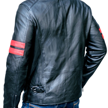 Schneider Mens Black Leather Jacket