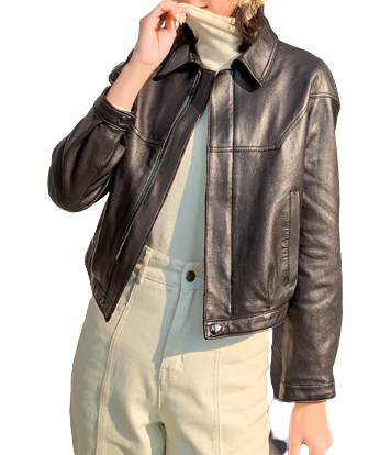 Harlow Womens Black Leather Jacket