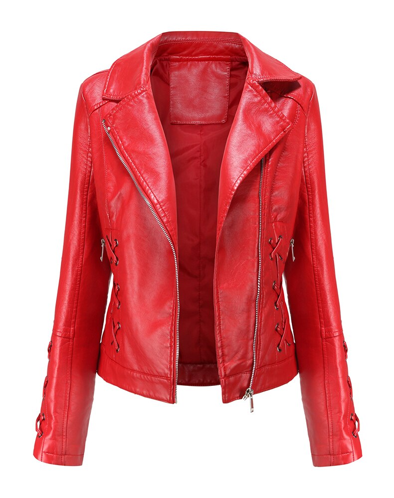 Odele Women's Leather Motorcycle Jacket