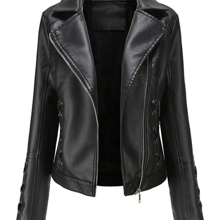 Odele Womens Black Leather Jacket