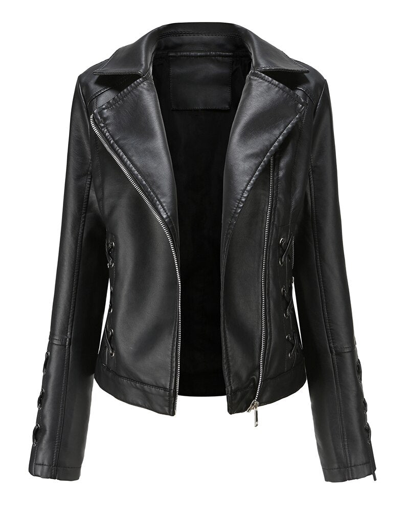 Odele Women's Leather Motorcycle Jacket