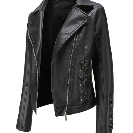 Odele Womens Black Leather Jacket