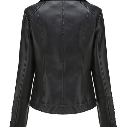 Odele Womens Black Leather Jacket