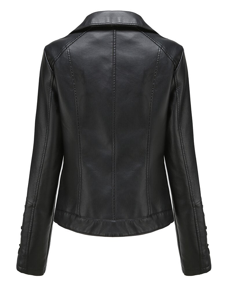 Odele Women's Leather Motorcycle Jacket