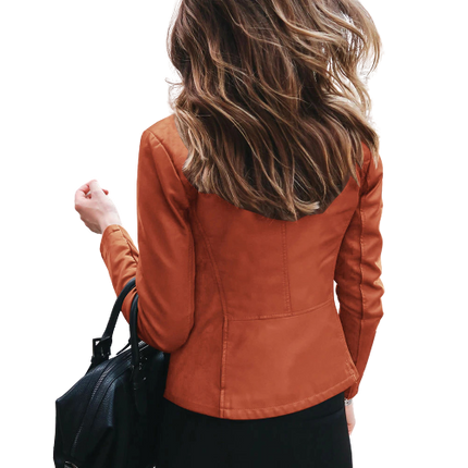 Athena Womens Brown Leather Jacket