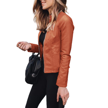 Athena Womens Brown Leather Jacket