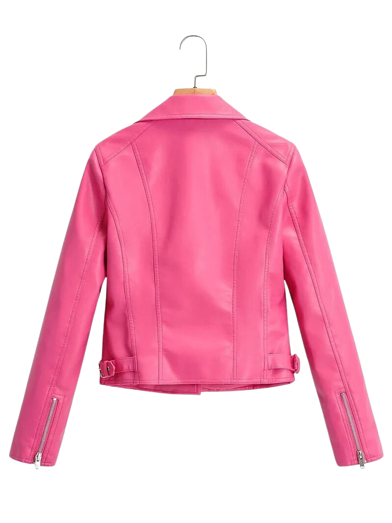 Valentina Womens Pink Motorcycle Jacket