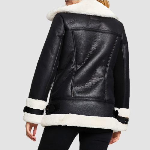Zoya Women’s Black Genuine Lambskin Leather Fur Lined Jacket