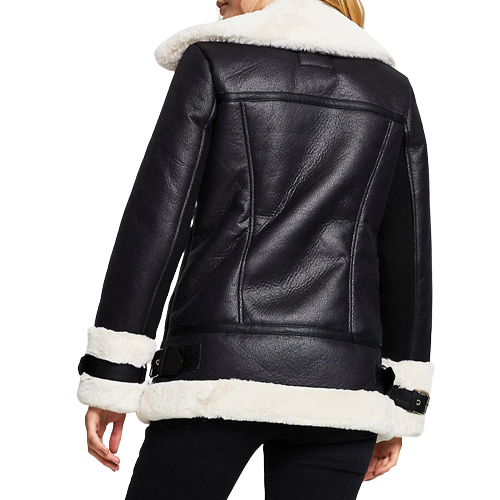 Zoya Womens Black Genuine Lambskin Leather Fur Lined Jacket