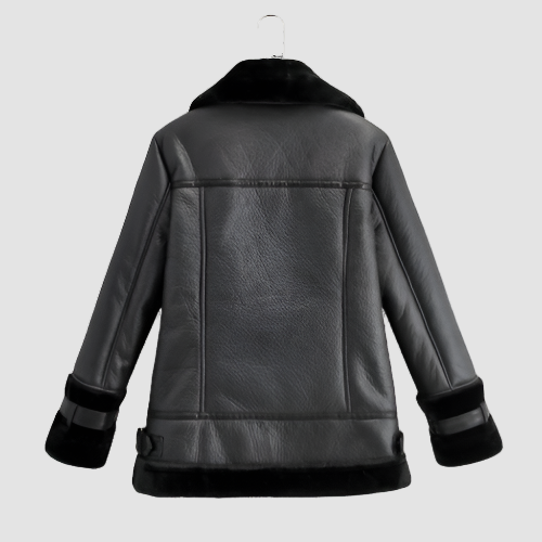 Zoya Women’s Black Genuine Lambskin Leather Fur Lined Jacket
