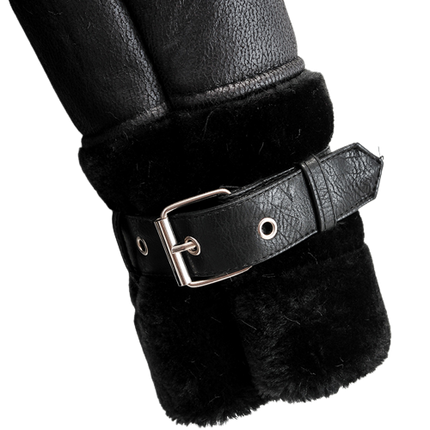 Zoya Womens Black Genuine Lambskin Leather Fur Lined Jacket