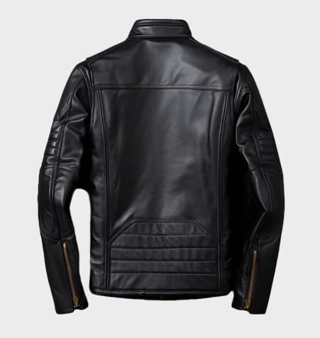 Hamilton Men’s Black Leather Jacket – Modern & Bold Style