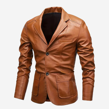 Darby Mens Tan Leather Blazer