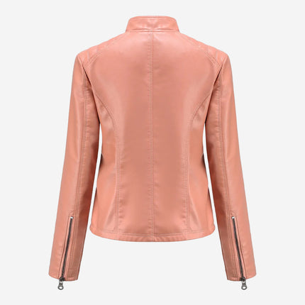 Bette Womens Pink Leather Jacket