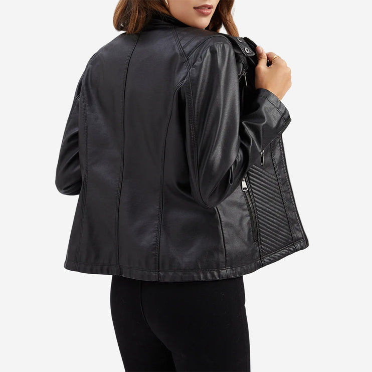 Bette Womens Black Leather Jacket