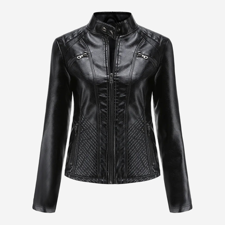 Bette Womens Black Leather Jacket