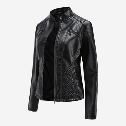 Bette Womens Black Leather Jacket