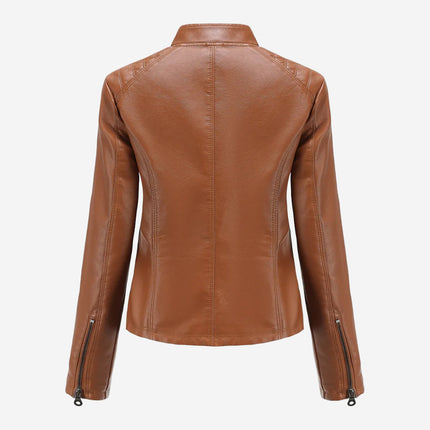 Bette Womens Brown Leather Jacket